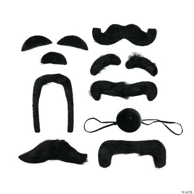 Synthetic Self-Adhesive Mustache Assortment