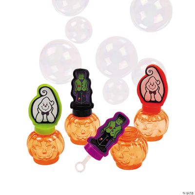 24 Halloween Character Bubble Bottles