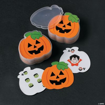 Jack-O’-Lantern-Shaped Playing Cards