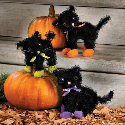 Plush Halloween Black Cats