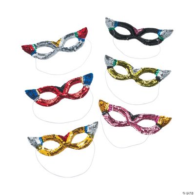 Sparkling Sequin Rainbow Masks