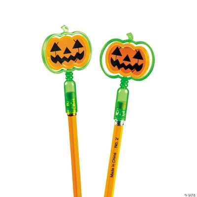 Jack-O'-Lantern Pencil Top Spinners