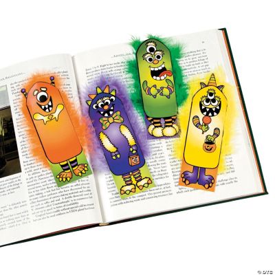 Fuzzy Hair Monster Bookmarks