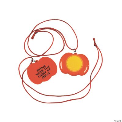 Religious Pumpkin Reflector Necklaces