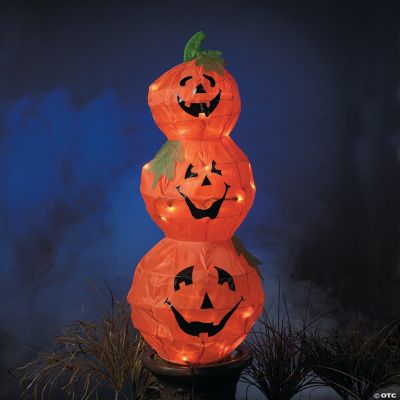 Three-Stack Jack-O'-Lantern Yard Stake