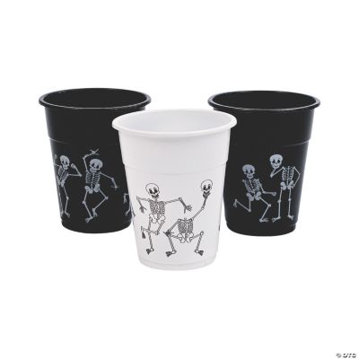 Skeleton Print Disposable Plastic Cups