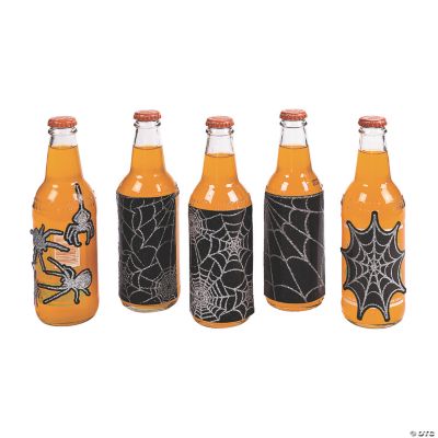 Spider Web Bottle Labels With Sticker Gems