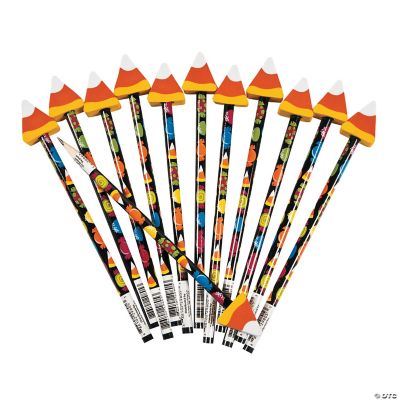 Trick Or Treat Pencils With Candy Corn Eraser