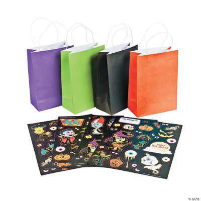 Halloween Scary Craft Bags With Stickers