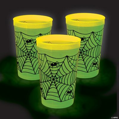 Extra Large Glow-In-The-Dark Spiderweb Cups