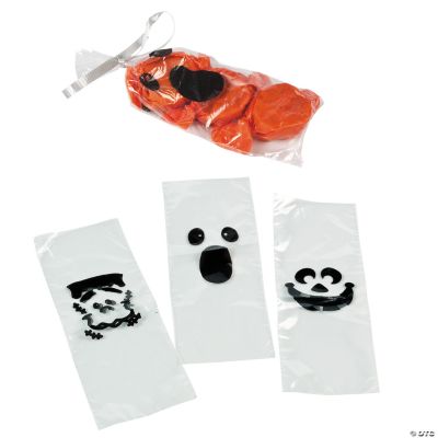 Mini Spooky Face Cellophane Bags