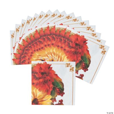 Fall Floral Beverage Napkins