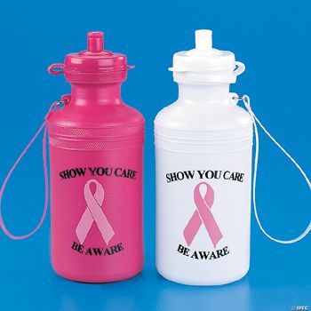 Breast Cancer Awareness Sport Plastic Water Bottles