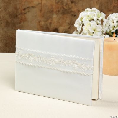 Ivory Lace Wedding Guest Book