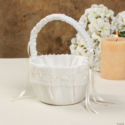 Ivory Lace Wedding Basket