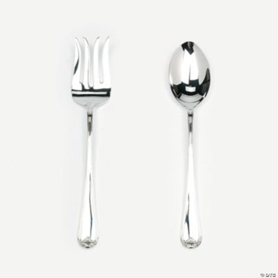 Silver-Plated Fork & Spoon Serving Set