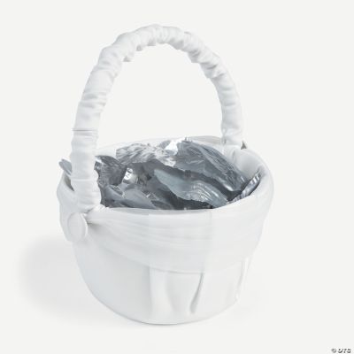 White Tulle Wedding Basket