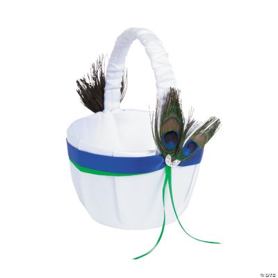 Peacock Flower Girl Basket