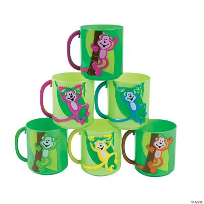 Neon Monkey Tail Handle Mugs