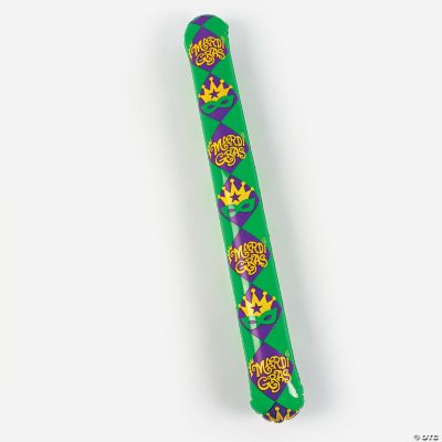 “Mardi Gras” Inflatable Noisemaker Sticks