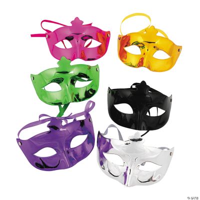 Mardi Gras Metallic Masks