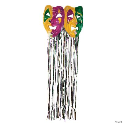 Mardi Gras Mask With Fringe Curtain