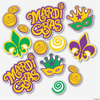 Mardi Gras Window Clings