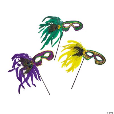 Mardi Gras Feather Masks