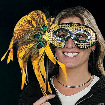Mardi Gras Feather Masks