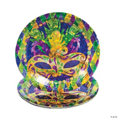 Prismatic Mardi Gras Dinner Plates