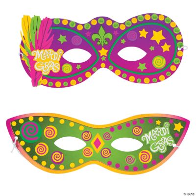 Make-A-Mardi Gras Mask Sticker Scenes
