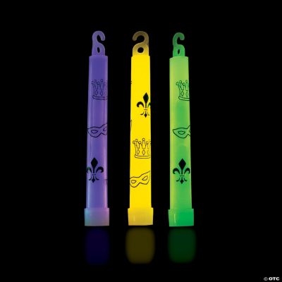 Mardi Gras Print Glow Sticks