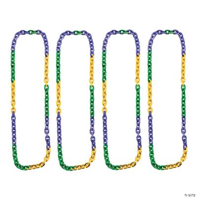Chain Link Mardi Gras Beads