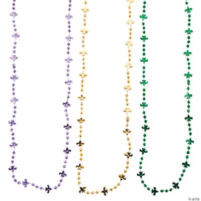 Fleur De Lis Mardi Gras Beads