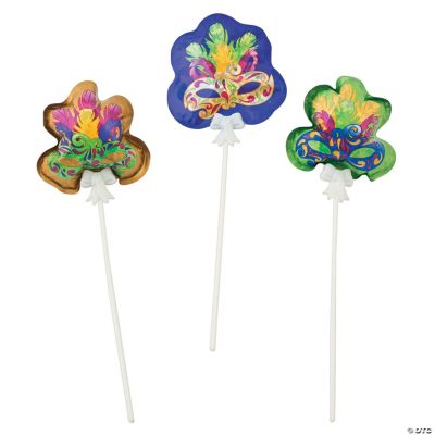 Prismatic Mardi Gras Self-Inflating Mylar Balloons