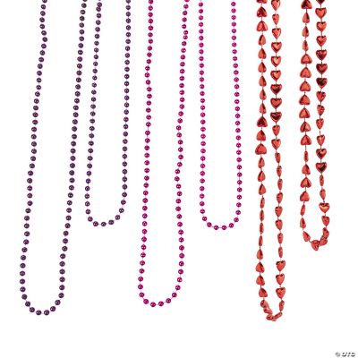 Red, Purple & Fuchsia Beaded Necklace Assortment