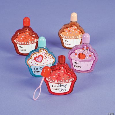 Flat Cupcake Bubble Bottles