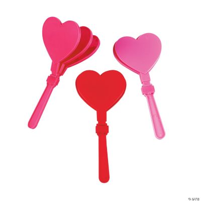 Heart-Shaped Valentine Hand Clappers