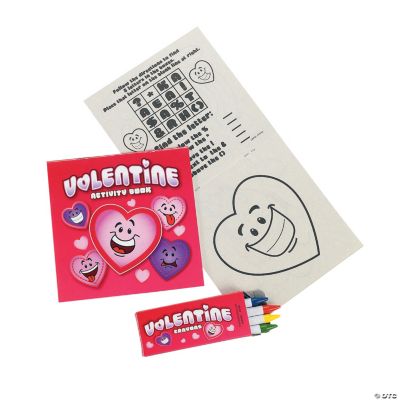 Valentine Activity Books With Crayons