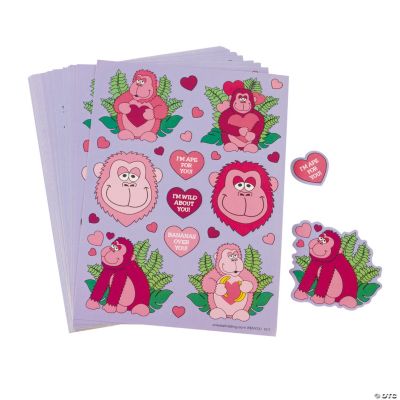 Valentine Gorilla Sticker Sheets