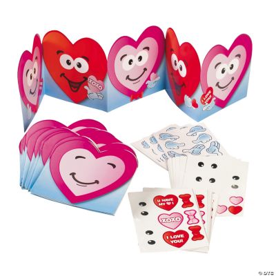 Heart Characters Make-A-Sticker Scene Accordions