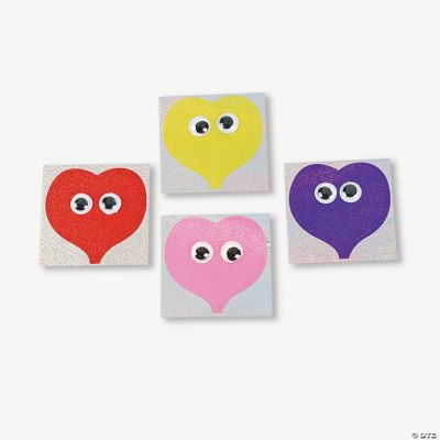 Wiggle Eye Heart Sticker Squares