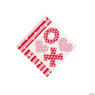 Valentine's "XOXO" Beverage Napkins