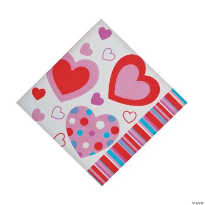 50 Valentine’s Hearts Lunch Napkins