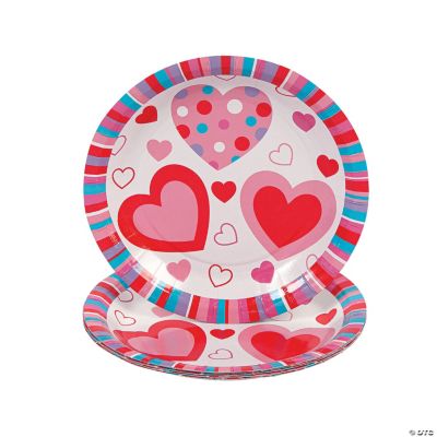 25 Valentine’s Hearts Dessert Plates