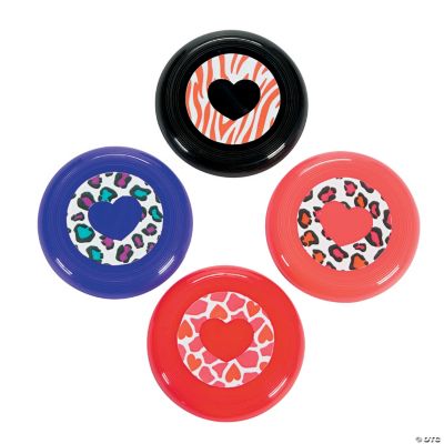 Valentine Animal Print Mini Flying Disks