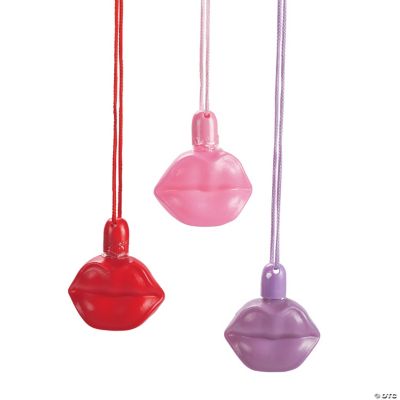 Lip-Shaped Bubble Bottle Necklaces