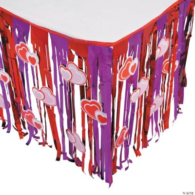 Valentine’s Day Table Skirt With Heart Cutouts