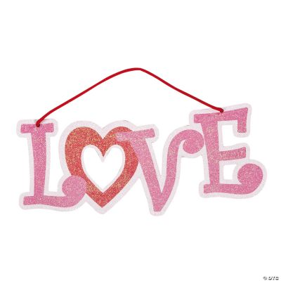 Glittered “Love” Door Hanger