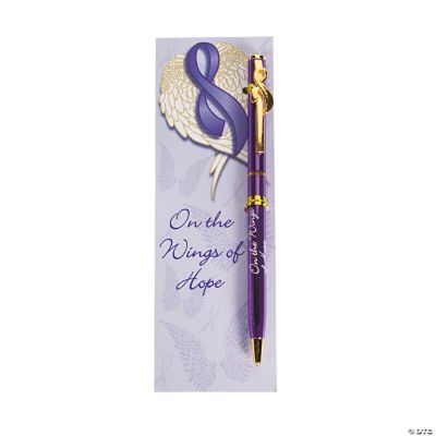 Purple Ribbon Pen & Bookmark Sets